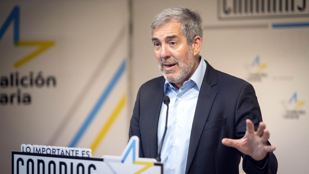 El secretario general nacional de Coalición Canaria y candidato a la Presidecia, Fernando Clavijo