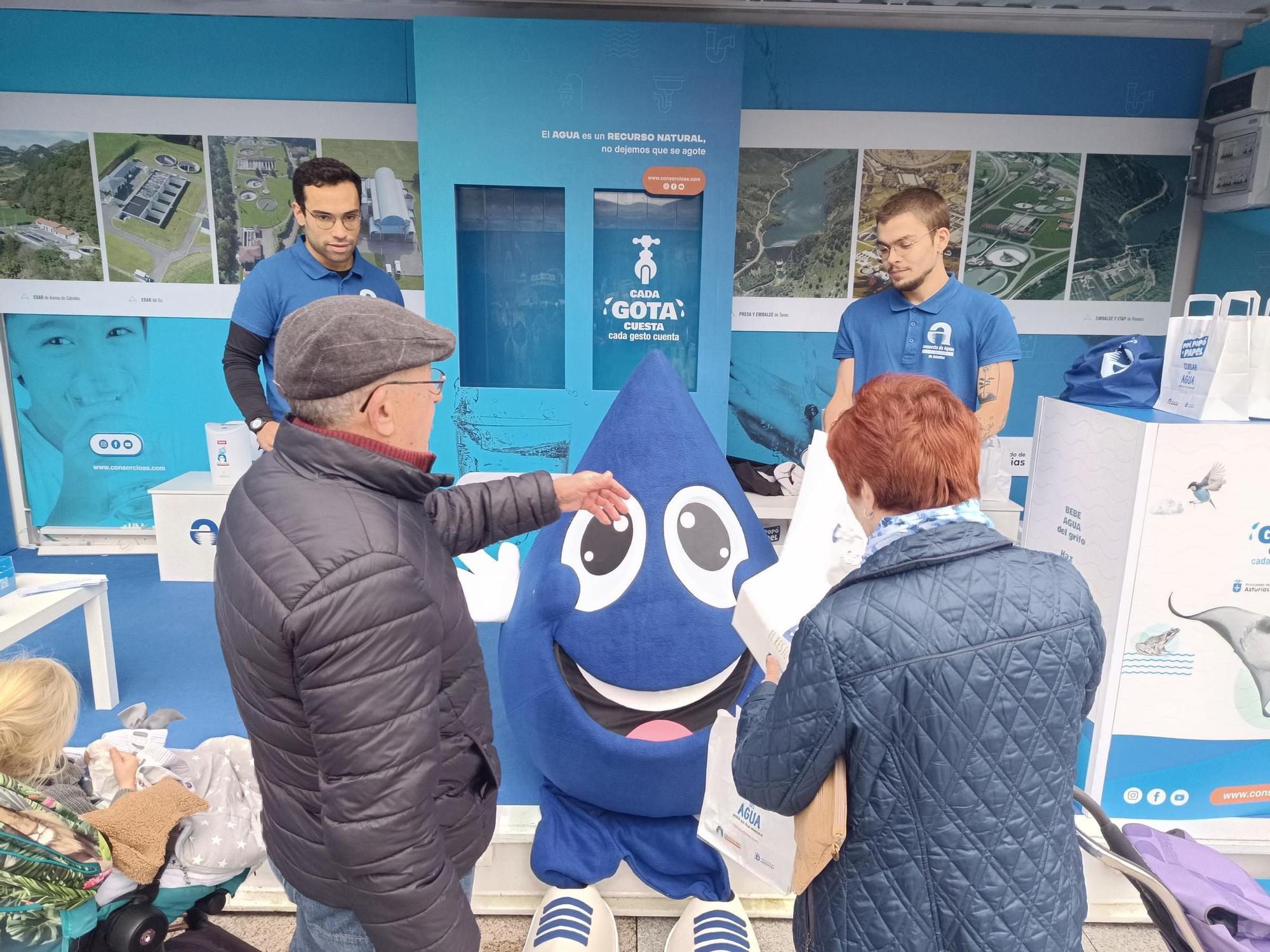 "Goti" conciencia en Siero sobre el aprovechamiento del agua