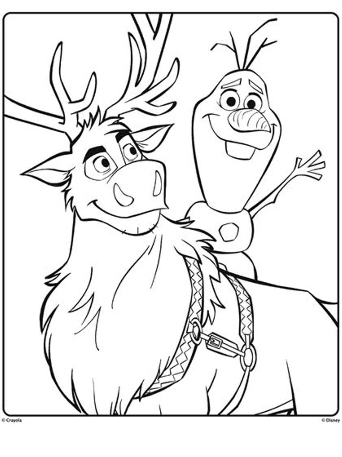 Dibujo de Olaf para colorear esta Navidad.