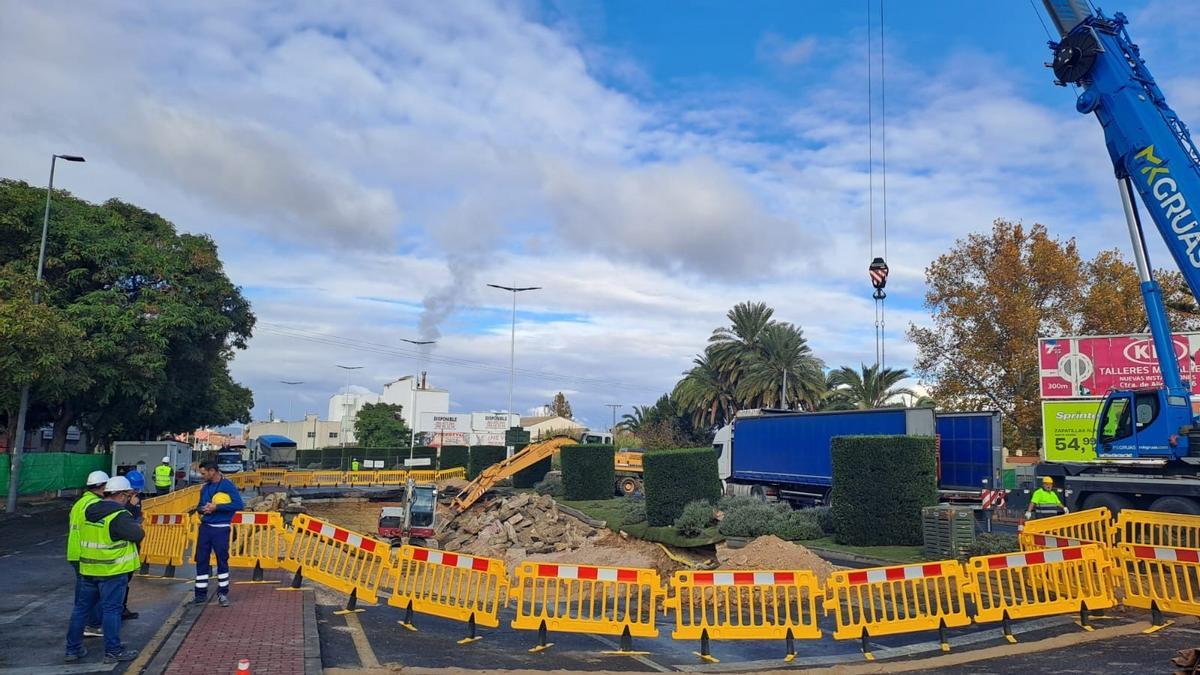 La avenida Miguel Induráin de Murcia, actualmente cortada por obras, es uno de los puntos negros en el casco urbano.