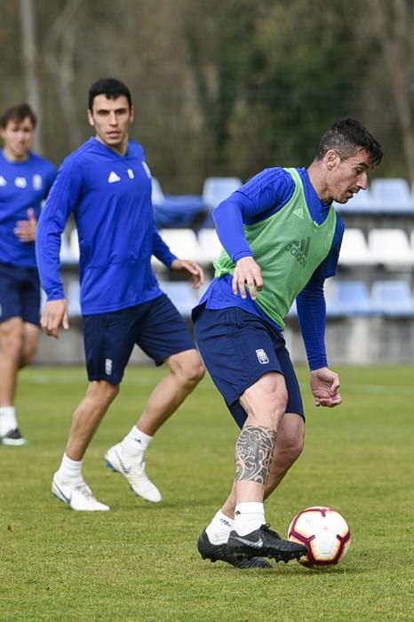 Entrenamiento del Oviedo en El Requexón