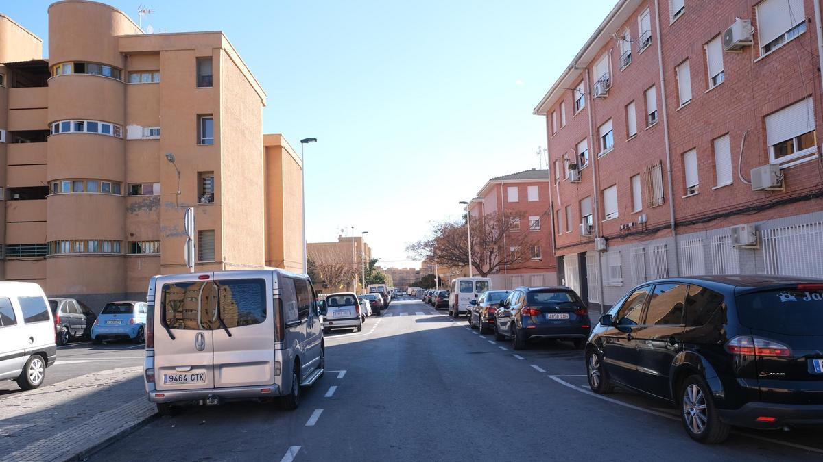 La calle Taronger, donde encontró la muerte la joven Yolanda, en un crimen machista ocurrido en Elche en Navidad