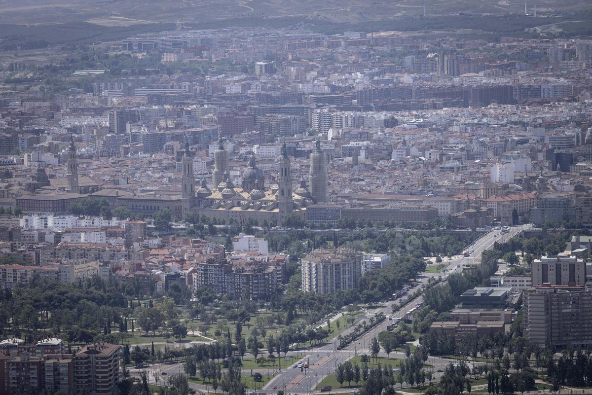 Vista aérea de Zaragoza.