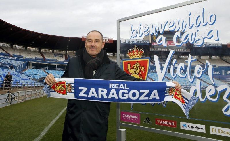 Presentación del nuevo técnico del Real Zaragoza, Víctor Fernández