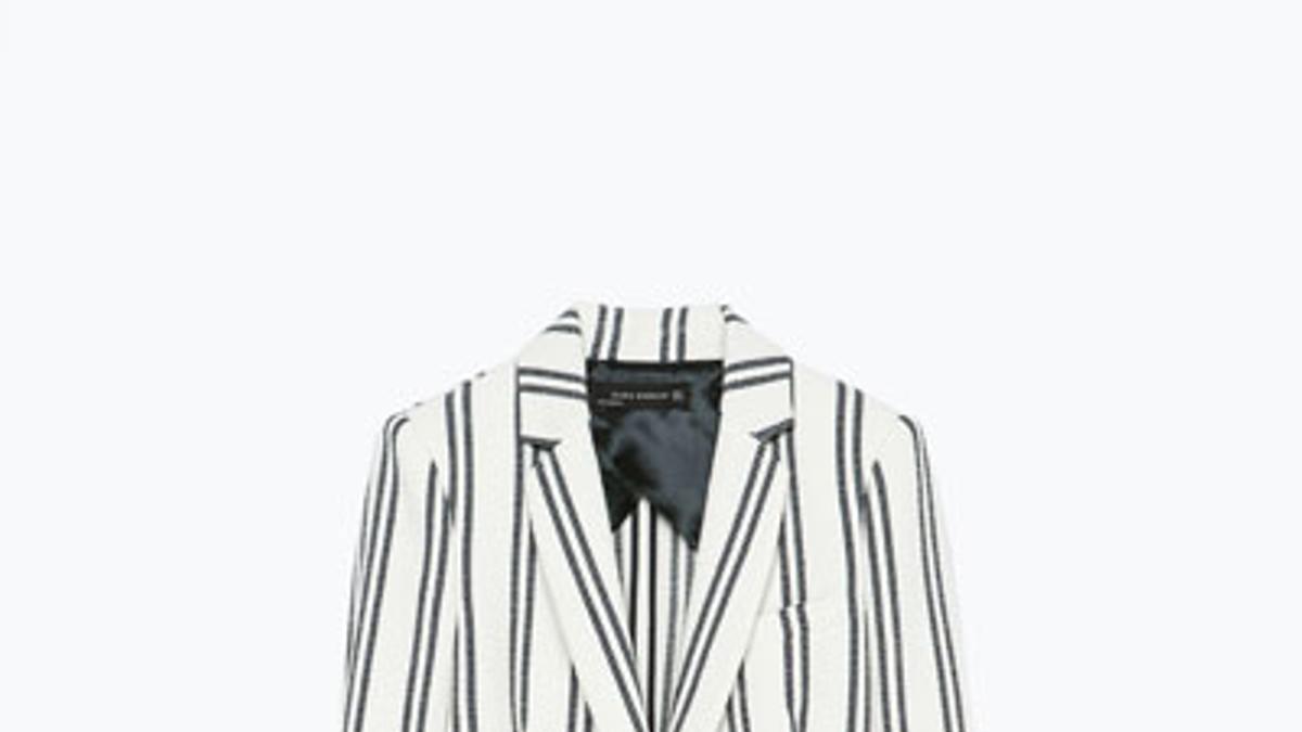 Blazer estructura rayas de Zara