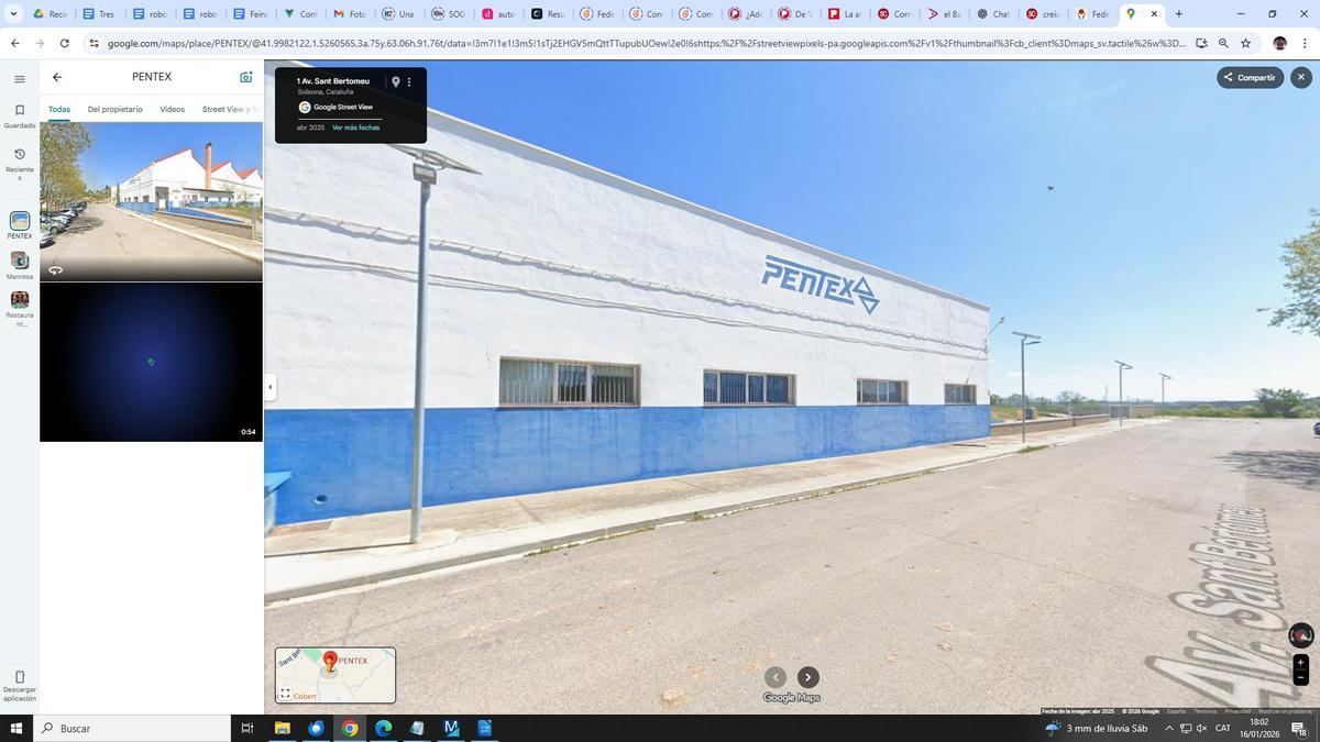 Façana de l'empresa Pentex de Solsona