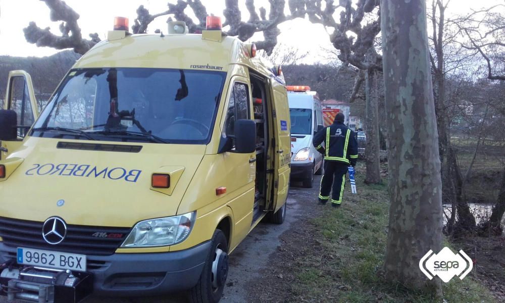 Dos heridos al caer con un dumper en Piloña.