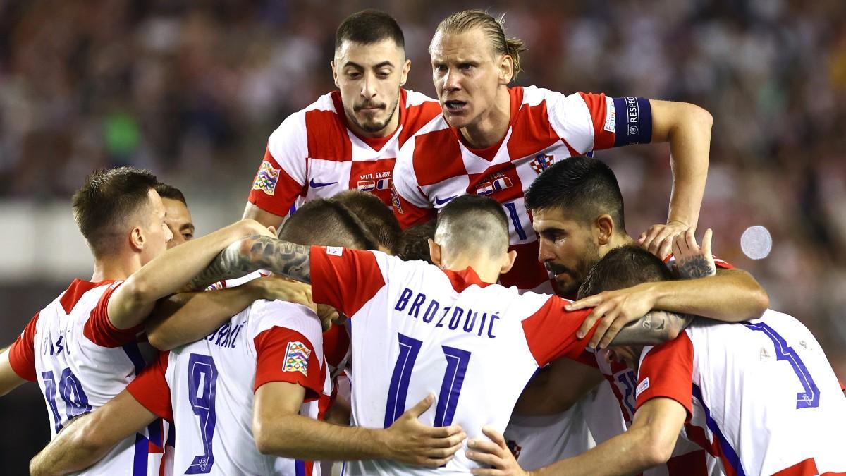 Croacia celebra el gol del empate ante Francia (1-1)