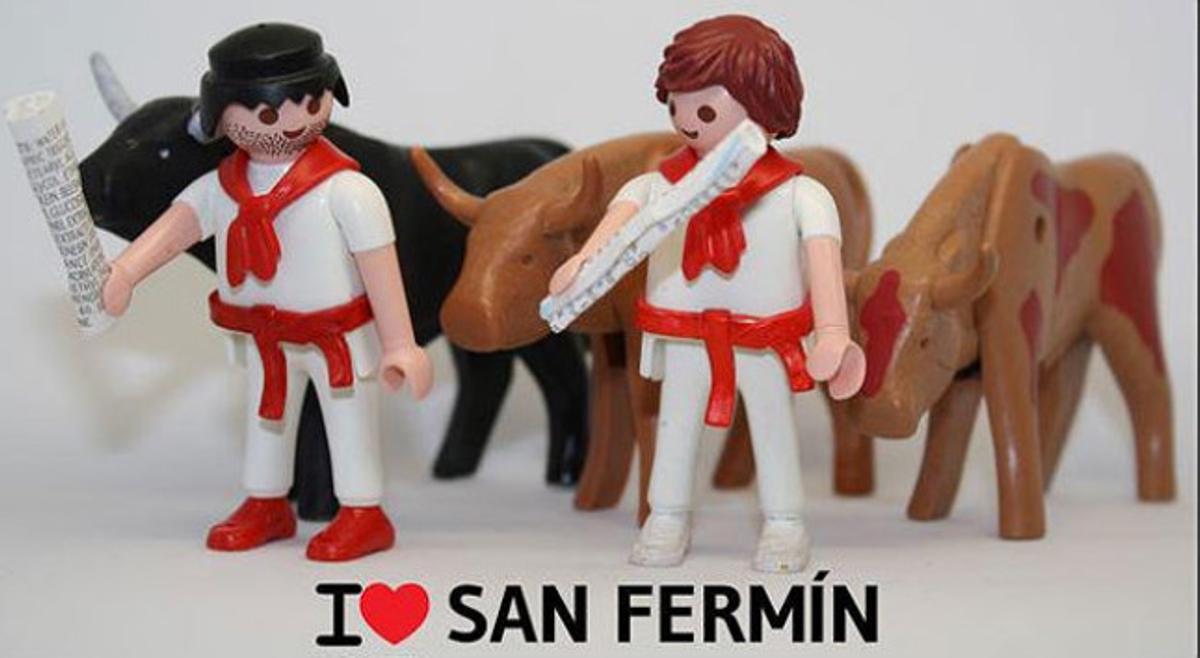 Un dels divertits muntatges sobre Sant Fermí que aquests dies poblen Twitter.