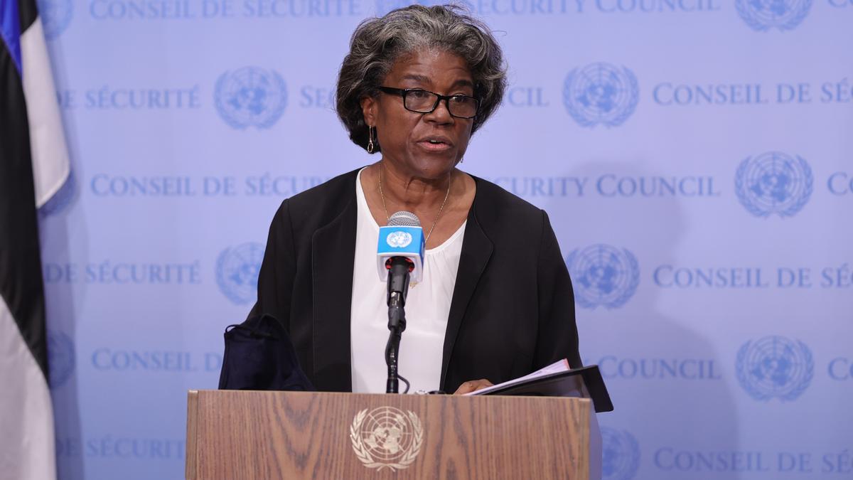 La embajadora de Estados Unidos ante la ONU, Linda Thomas-Greenfield