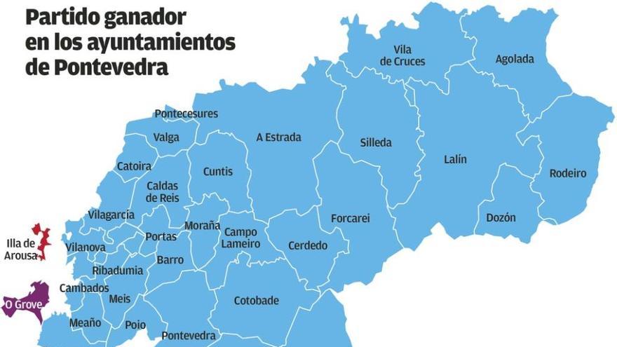 El PP, la fuerza más votada en 58 municipios de la provincia, tres más que en diciembre