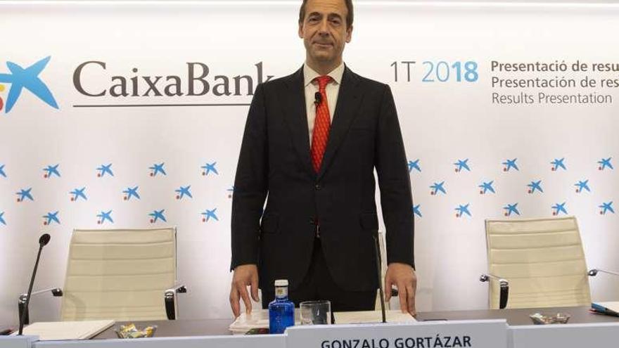 El consejero delegado de CaixaBank, Gonzalo Gortázar, ayer.