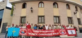 La peña sportinguista Nunca Caminarás Solo, en Toledo