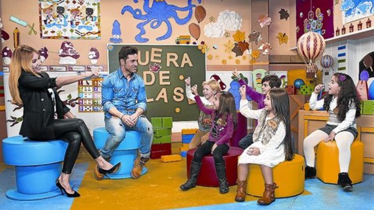 David Bustamante, en uno de los programas de la nueva producción 'Fuera de clase'.