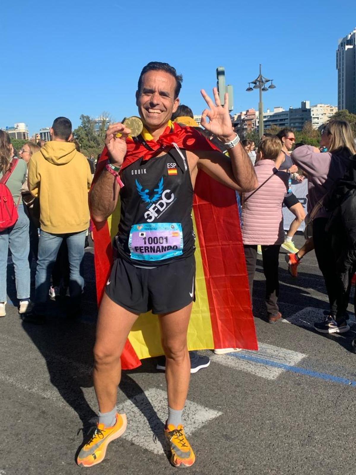 Fernando Valle luchará por su medalla de finisher más especial
