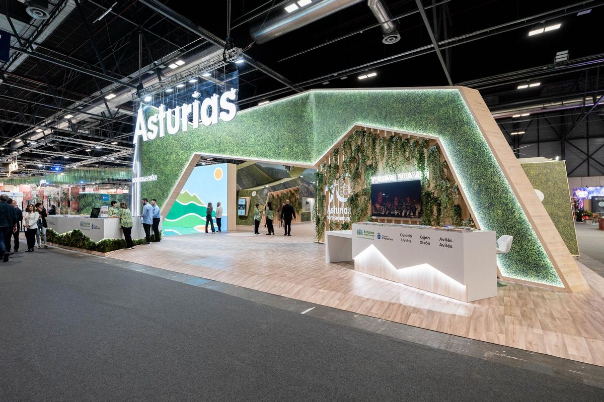 Vista del stand del Principado en Fitur.
