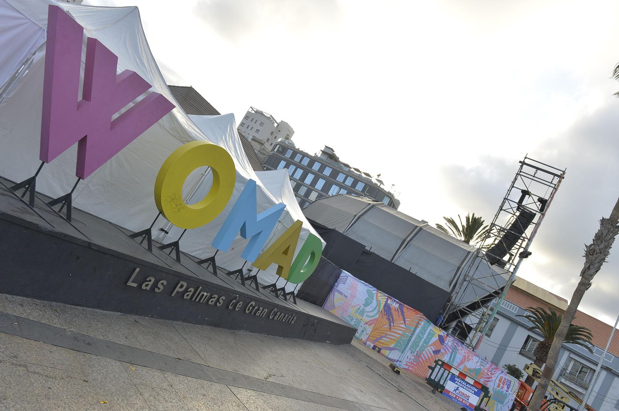 Montaje de los escenarios del Womad