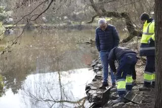 El parque de Isabel la Católica inicia el primer dragado de sus estanques en 40 años