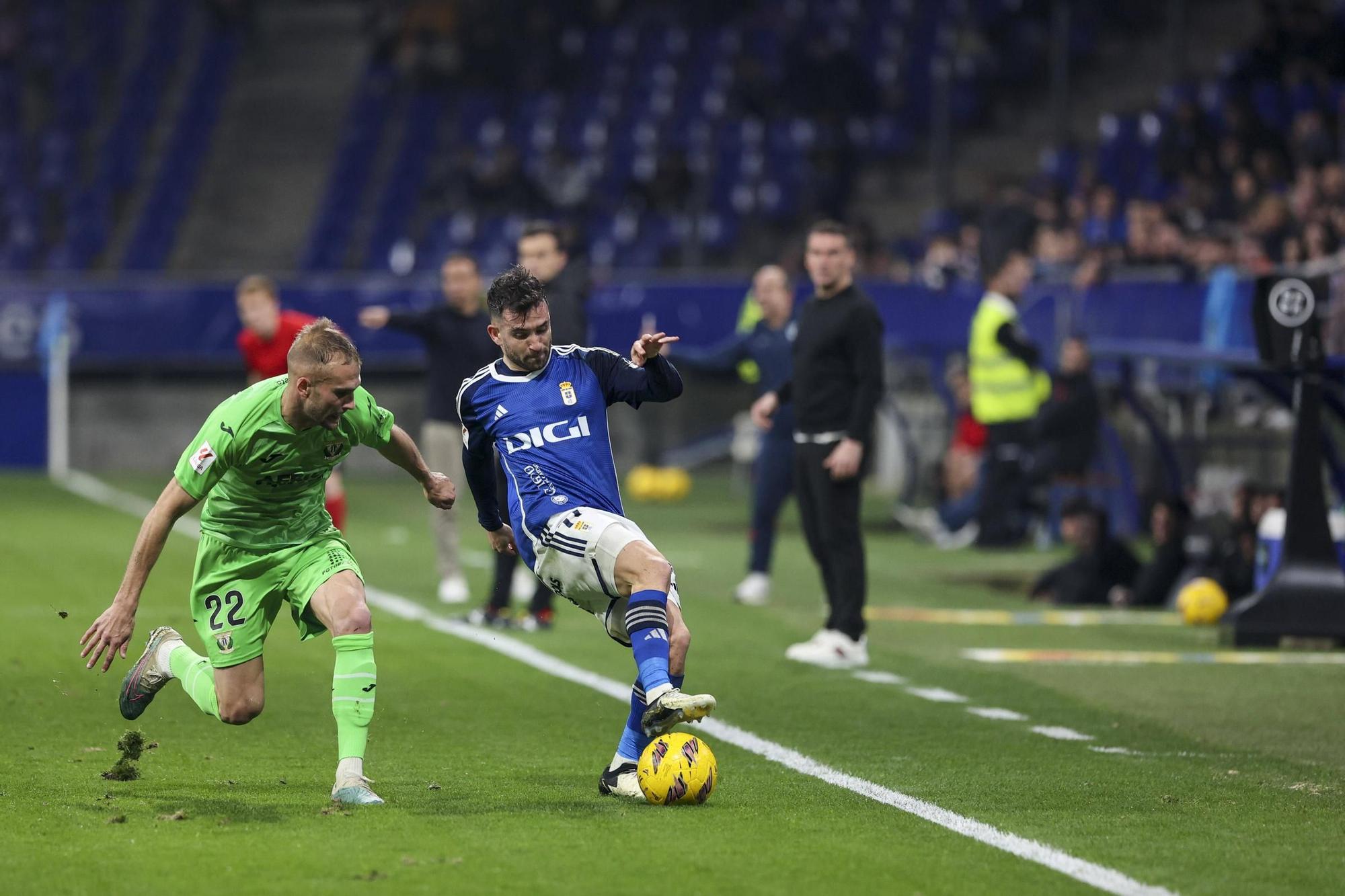 El partido entre el Real Oviedo y el Leganés, en imágenes