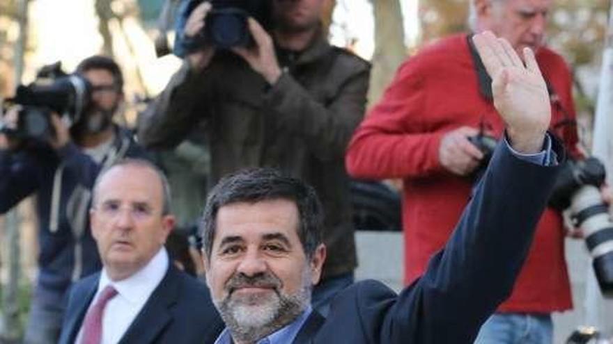 Jordi Sànchez a su llegada a la Audiencia Nacional el día en que ingresó en prisión. // E.P.