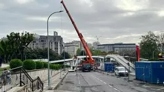 Nuevo corte de tráfico nocturno en Alfonso Molina por las obras en la pasarela entre estaciones
