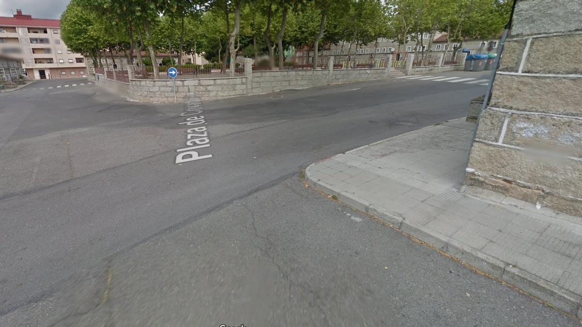 Plaza de Covadonga, en Ourense, donde fue interceptado el conductor