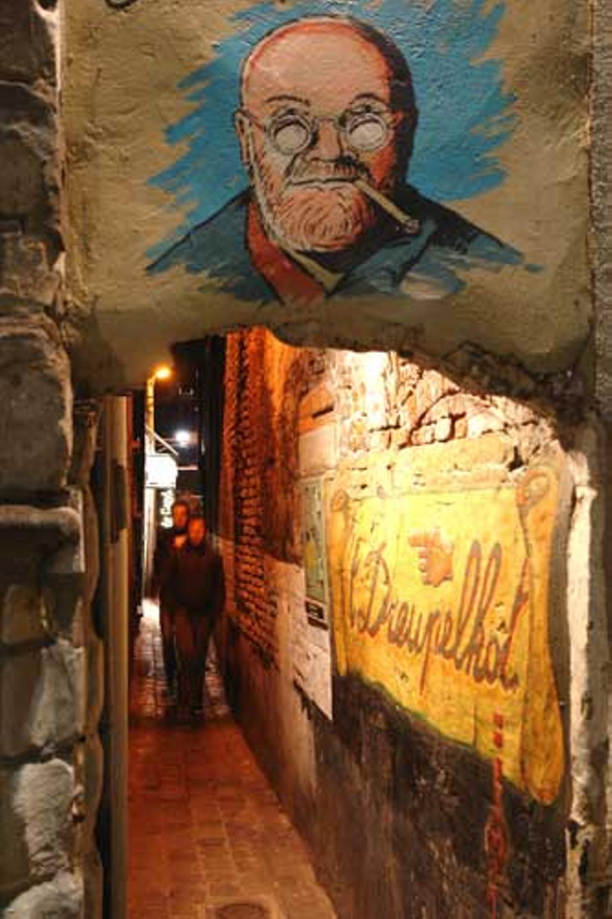 Mural en un bar de Gante.