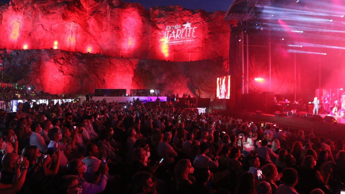 La cantera de Nagüeles durante el segundo concierto de Raphael en el Starlite Festival de Marbella de 2021.