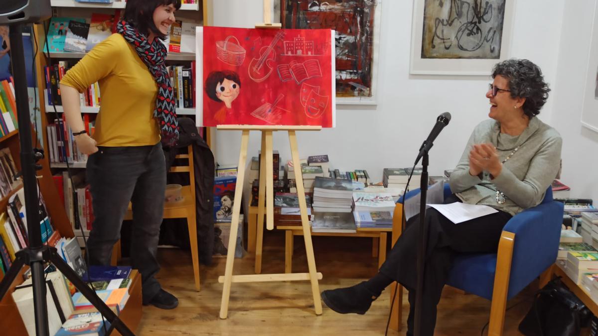 Jorgina Juvé i Anna Capmany a la presentació del llibre Soc una dona a Berga