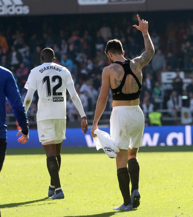 Valencia - Huesca, la celebración del gol de Picci