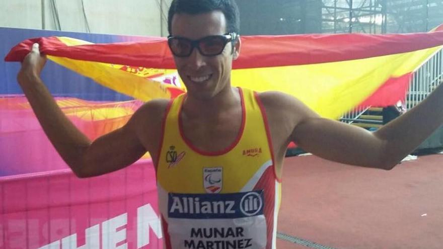 Joan Munar, tras finalizar la prueba de 200 metros.