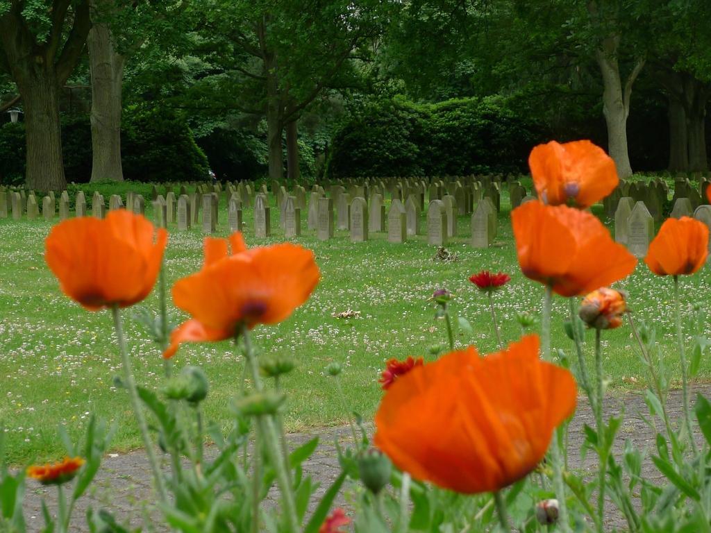 Todos son bien recibidos en este cementerio, con memoriales en recuerdo de las víctimas del Holocausto