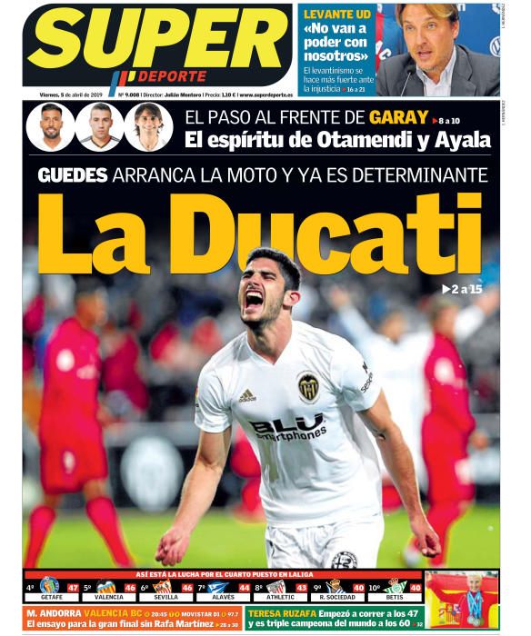 Portada SUPERDEPORTE viernes 5 de abril de 2019