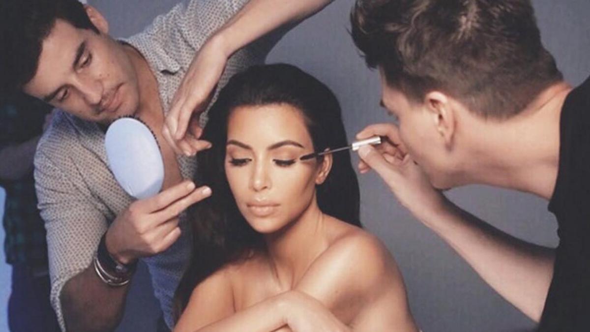 Kim Kardashian sesión fotos producción