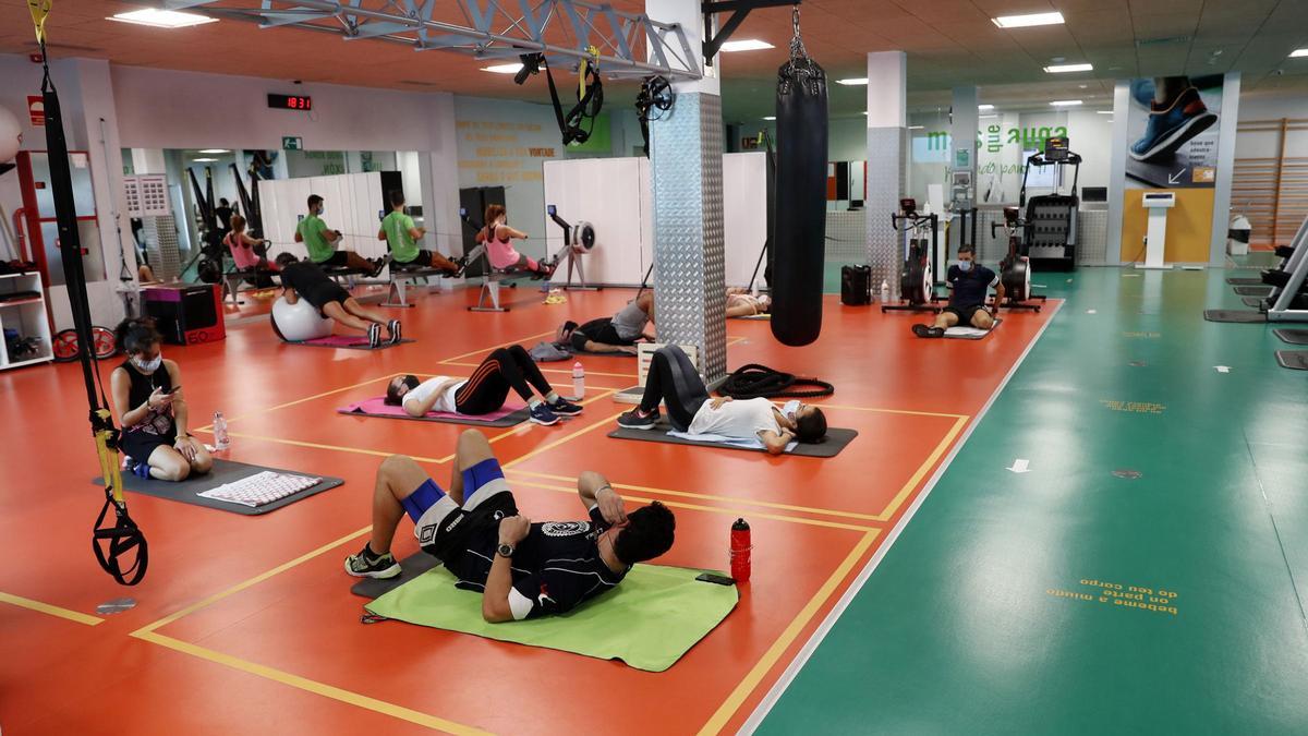 Interior de un gimnasio de Vigo