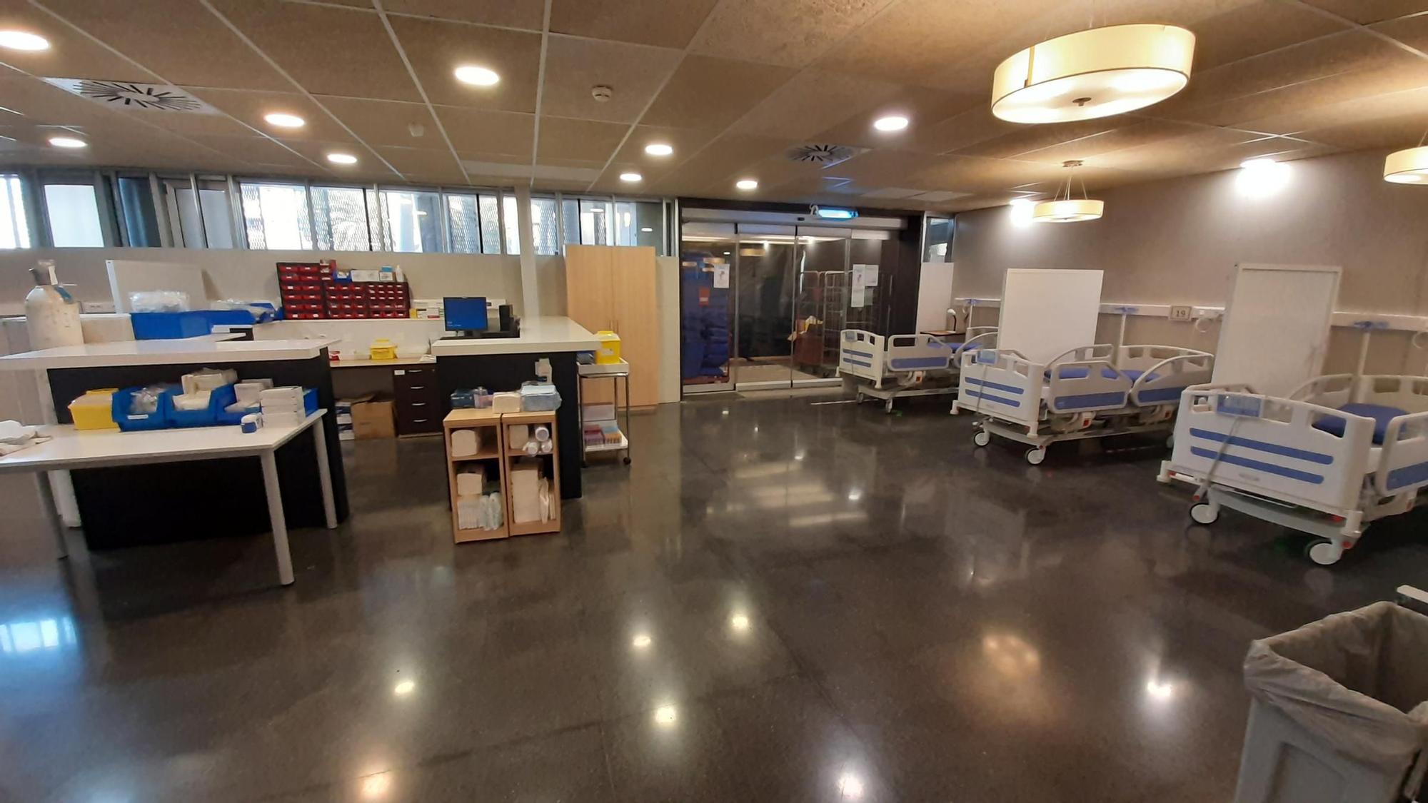 Así ha habilitado el Hospital General la cafetería y la capilla para enfermos sin covid-19