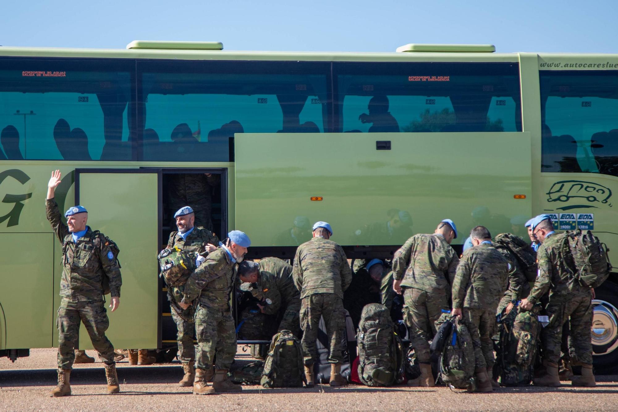 Vuelven a Badajoz los últimos militares que se encontraban en misión de paz en Líbano