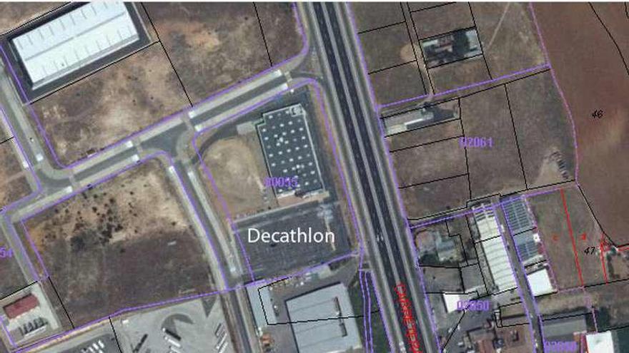 Plano de la ubicación del nuevo parque de bomberos.