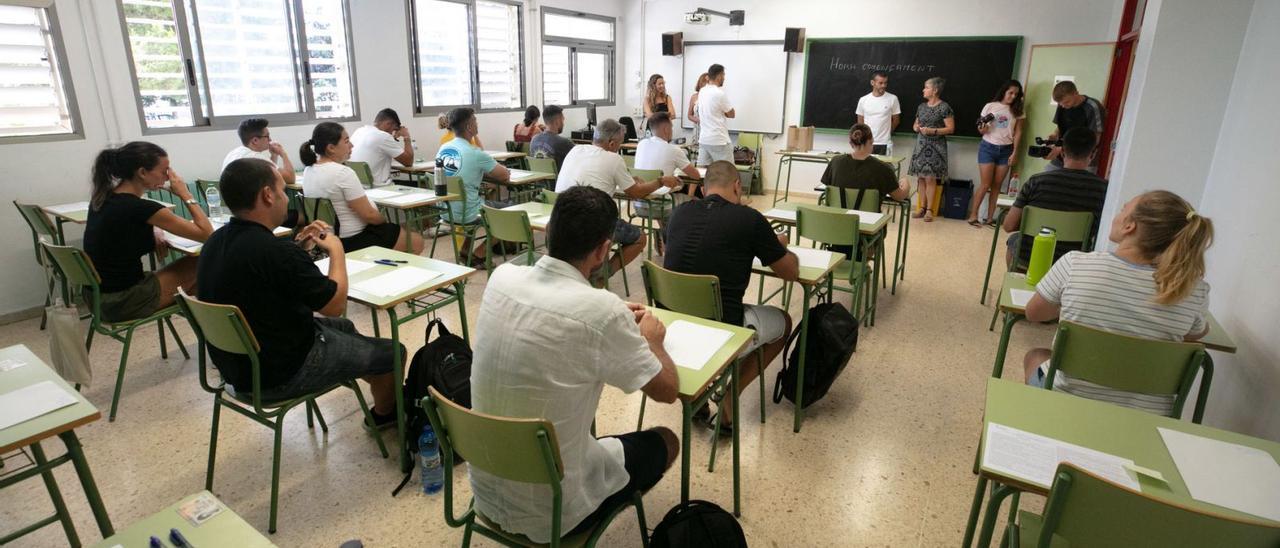 Foto de las oposiciones docentes celebradas en Eivissa en 2022.