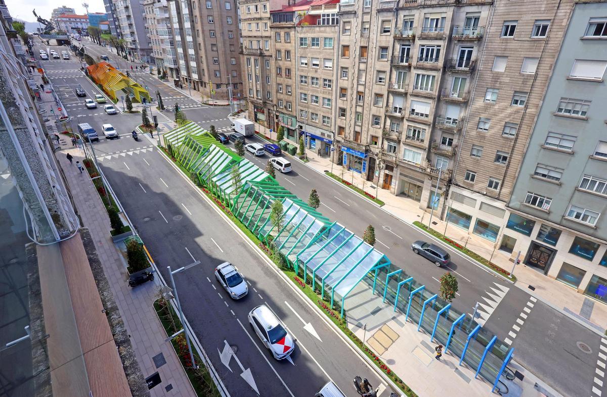 Rampas en Gran Vía: Gran Vía completa su arcoíris