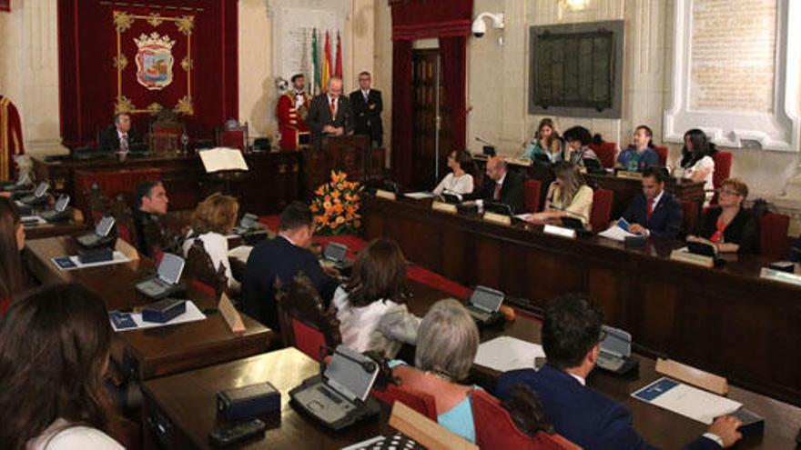 Pleno de constitución del Ayuntamiento de Málaga el pasado 13 de junio.