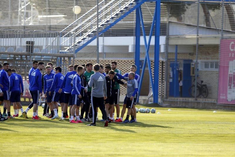 Entrenamiento del Real Zaragoza, 25 de febrero