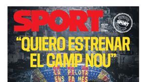 La portada de SPORT de hoy, viernes 9 de febrero