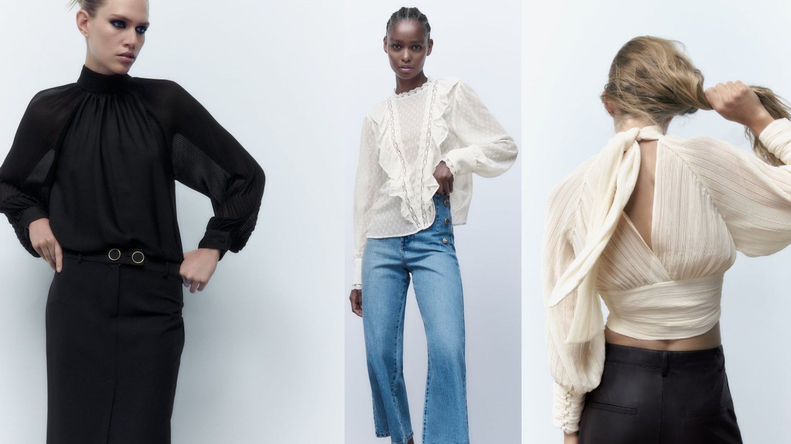 Tres modelos de blusas de Zara para este otoño
