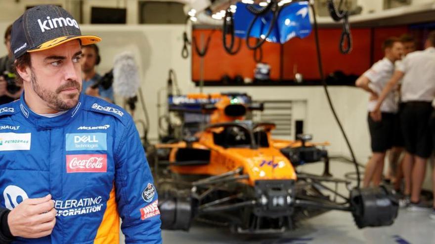 Fernando Alonso en los test de Baréin.