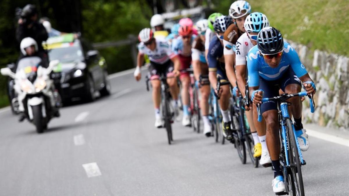 El pelotón, durante la séptima etapa de la vuelta a Suiza