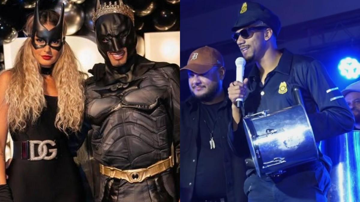 Raphinha y Araújo en la fiesta de disfraces del brasileño.