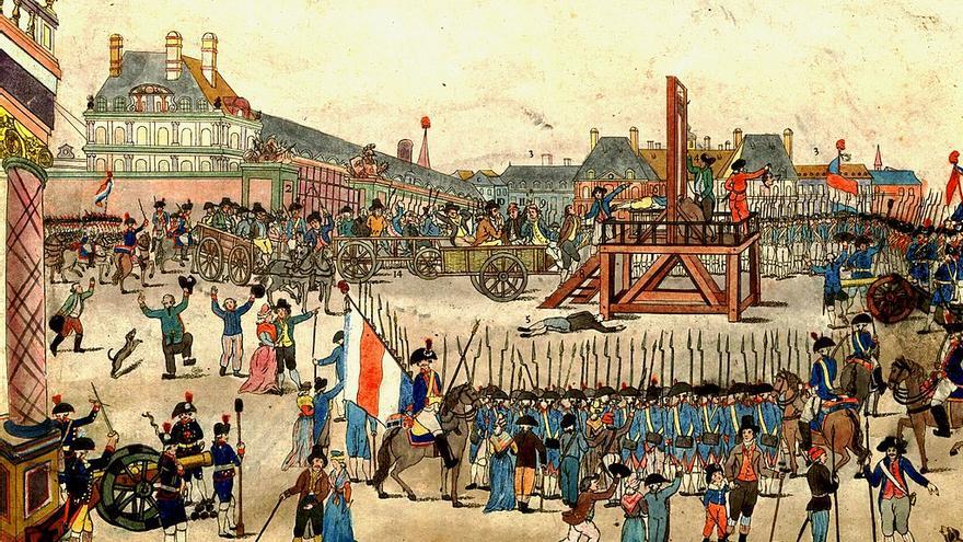 Ejecución de Maximilien Robespierre el 10 de termidor del año II (28 de julio de 1794).