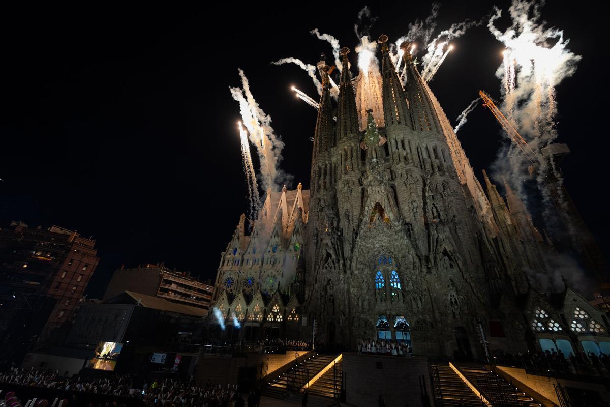 Barcelona. Sagrada familia, en al misa solemne realzada por el papa León XIV.  10 de junio de 2026. Sociedad. AUTOR: ZOWY VOETEN