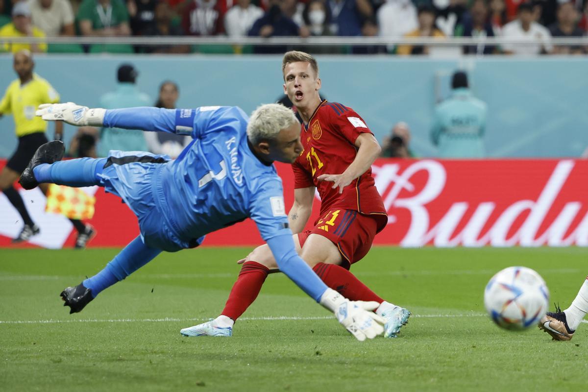 La afición celebra en Catar la goleada histórica de España en el Mundial